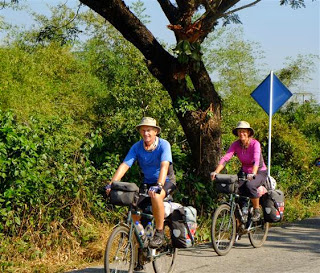 The blue sign is NOT part of the bike