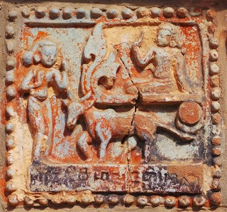 One of the few surviving exterior  temple reliefs