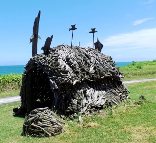 Roadside sculpture, made from driftwood
