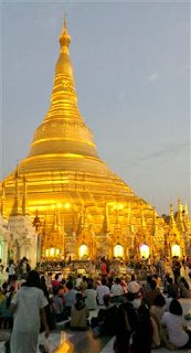 Stupa by night