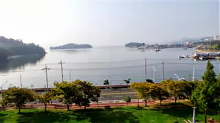 The view from our hotel in Yeosu