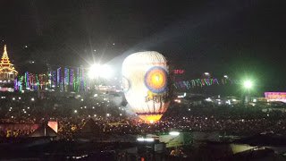 Inflating the first balloon