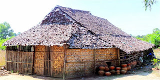 Traditional leaf thatched building