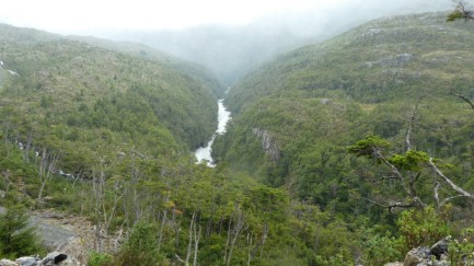 Misty river view