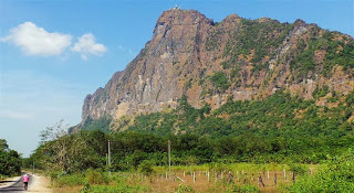 Road at the foot of the mountain