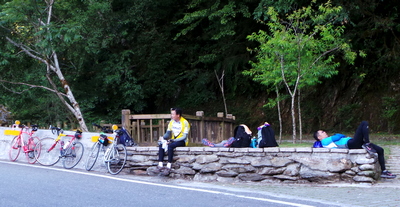 Taroko Gorge Tired Cyclists