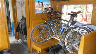 Bikes on Train to Bangkok